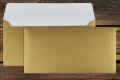[16150] Briefhüllen DL 110x220 mm Haftklebend Gold 100 g/qm